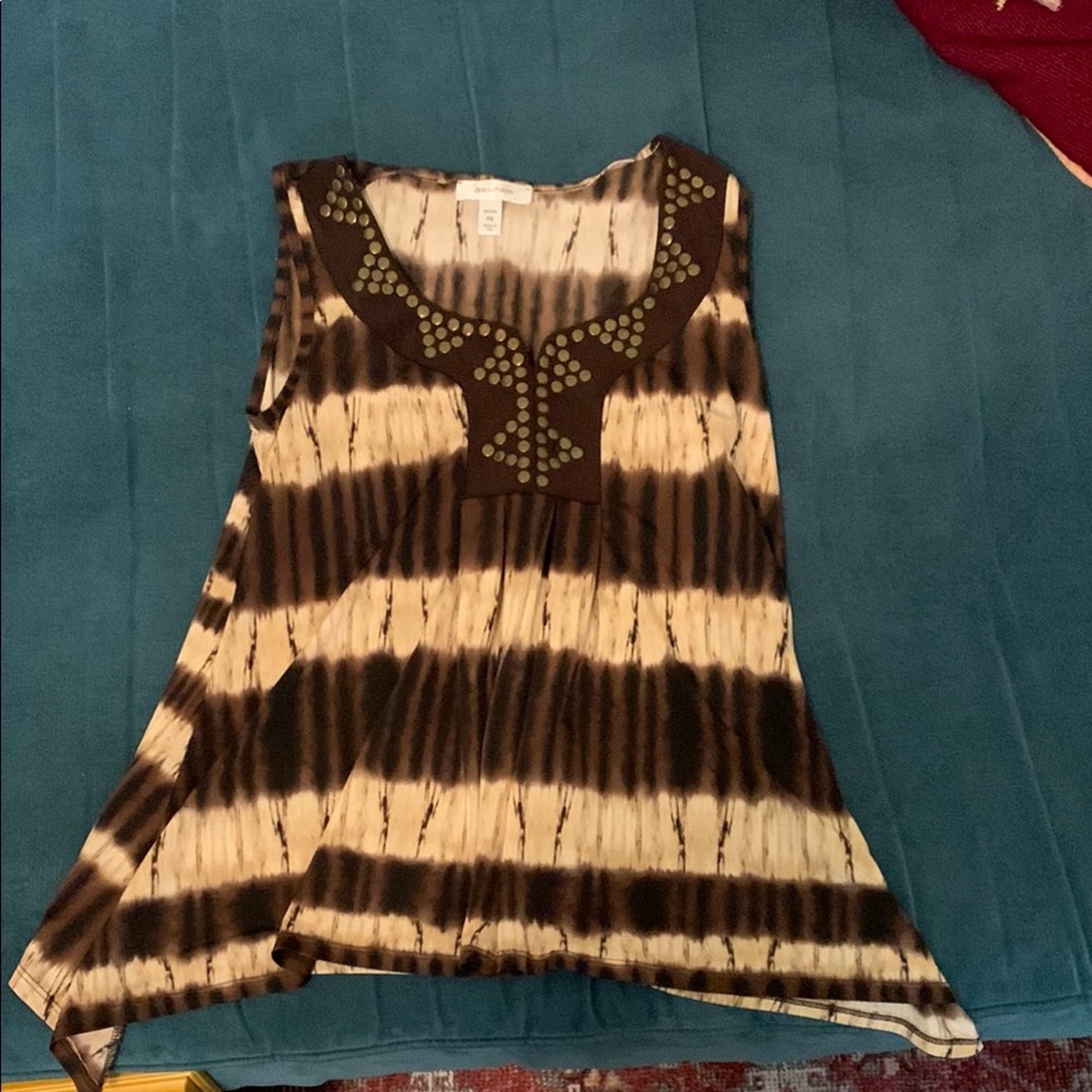 Dressbarn Women's Brown Sleeveless Top
